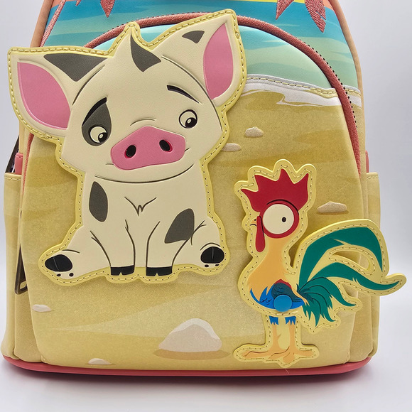 Loungefly Disney Moana Pua & Hei Hei Sunset Mini Backpack Bag New - Picture 8 of 8